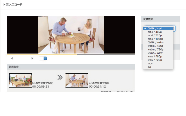 デジタルアセット管理(DAM)システム「CIERTO」:動画変換/切り出し